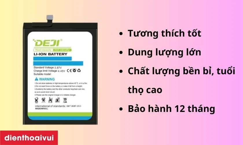 Pin chính hãng Deji thay cho Samsung J2 có tốt không?