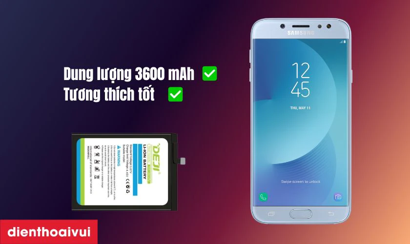 Pin Deji thay cho Samsung J7 2017 có tốt không?