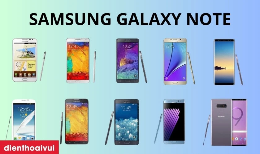 Các dòng máy Samsung Note Điện Thoại Vui có hỗ trợ thay pin