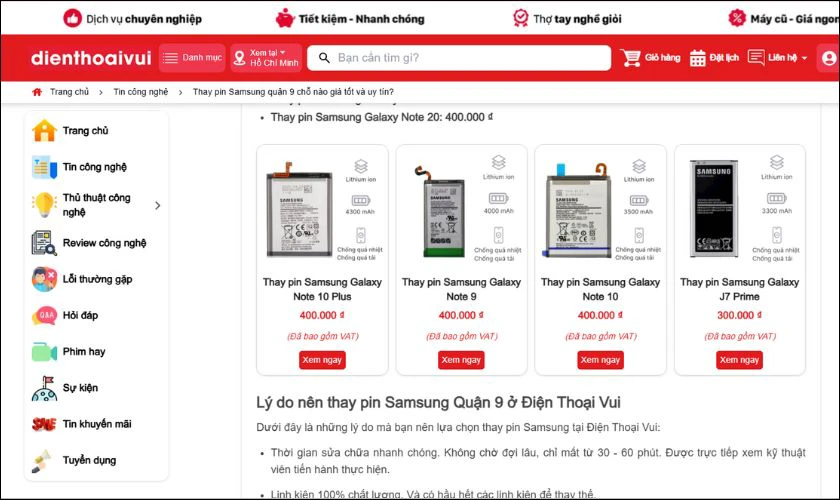 Chọn trung tâm có giá cả rõ ràng