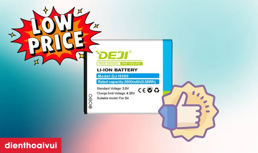 Pin chính hãng Deji thay cho Samsung S4 có tốt không?