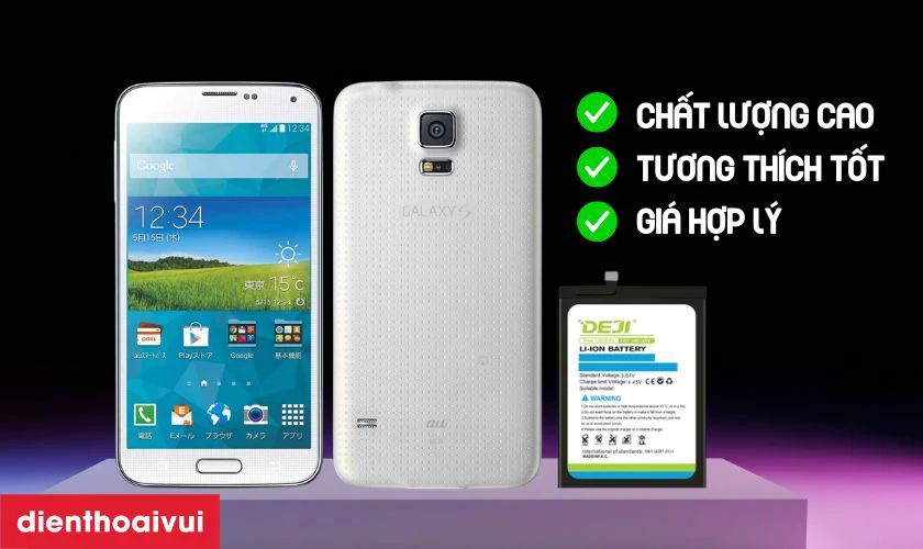 Pin Deji thay cho Samsung S5 có tốt không?