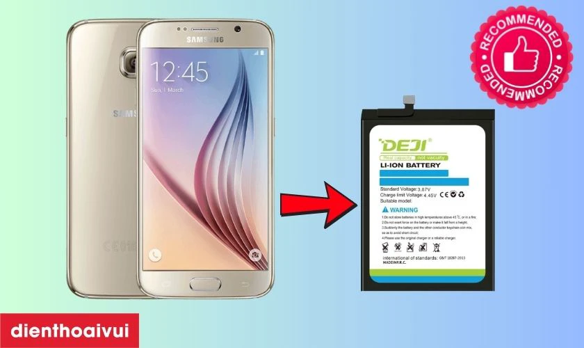 Pin Deji thay cho Samsung S6 có tốt không?