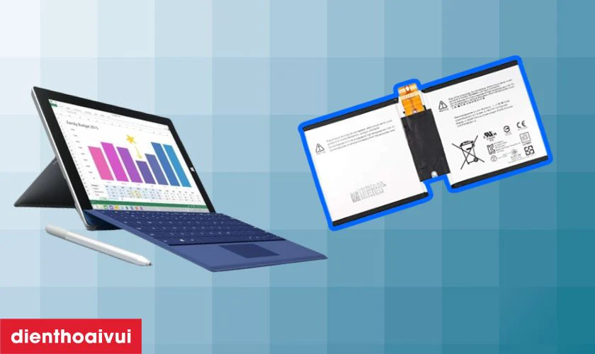 Đặc điểm nổi bật của pin Surface 3