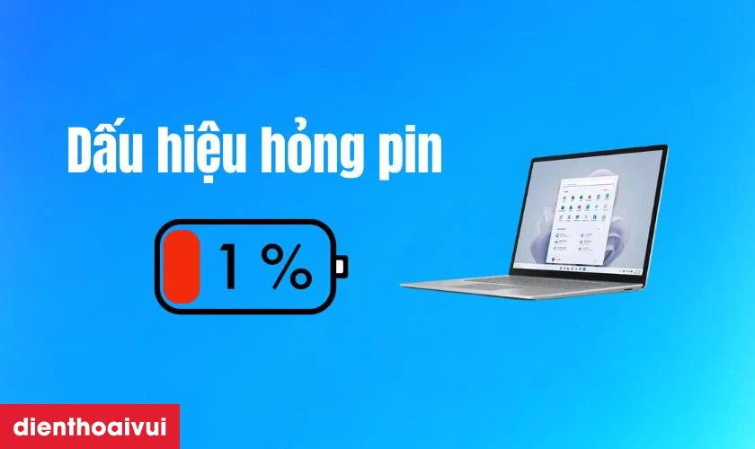Dấu hiệu cần thay pin Surface Laptop 2