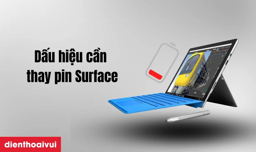Dấu hiệu cần thay pin Surface Pro 4