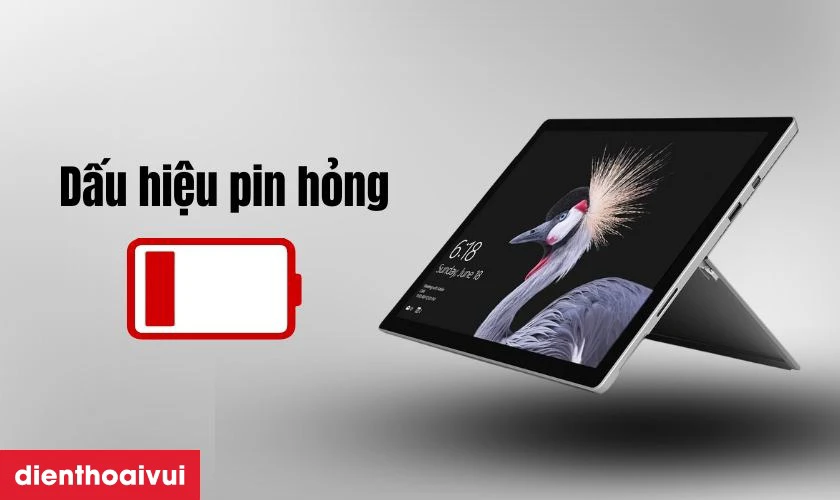 Dấu hiệu cần thay pin Surface Pro 5