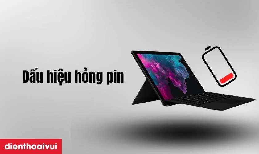 Dấu hiệu cần thay pin Surface Pro 6