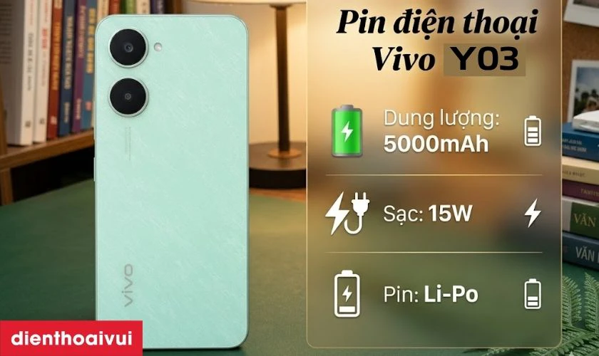 Giới thiệu pin Vivo Y03