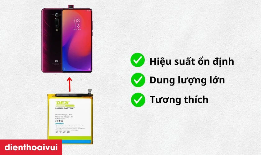Pin Deji thay cho Xiaomi Mi 9T Pro có tốt không?