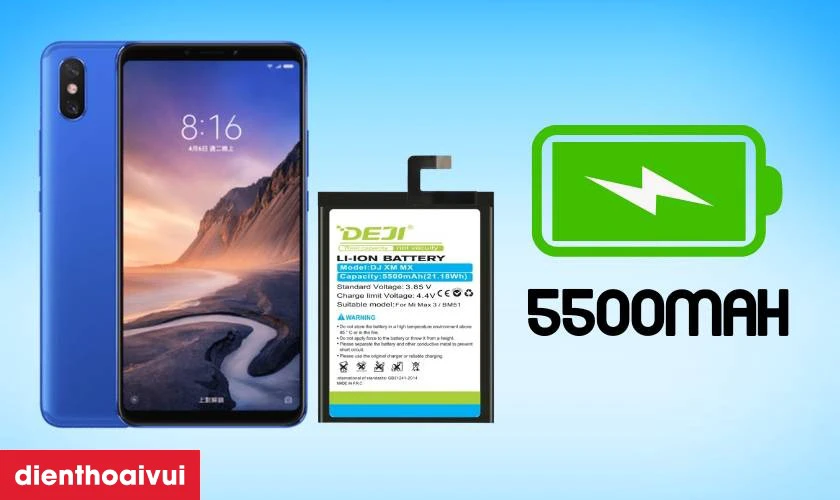 Pin pin Xiaomi Mi Max 3 chính hãng Deji là gì