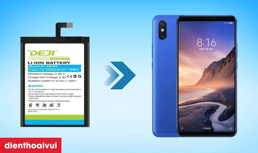 Pin Deji thay cho Xiaomi Mi Max 3 có tốt không