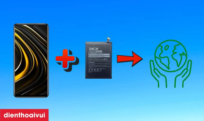 Pin chính hãng Deji thay cho Xiaomi Poco M3 có tốt không?