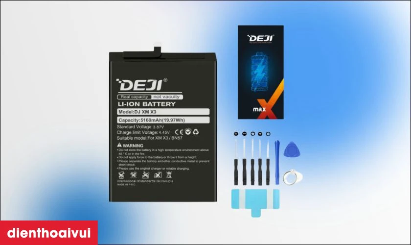 Pin Xiaomi Poco X3 Pro chính hãng Deji đáp ứng tiêu chuẩn an toàn và chất lượng của hãng