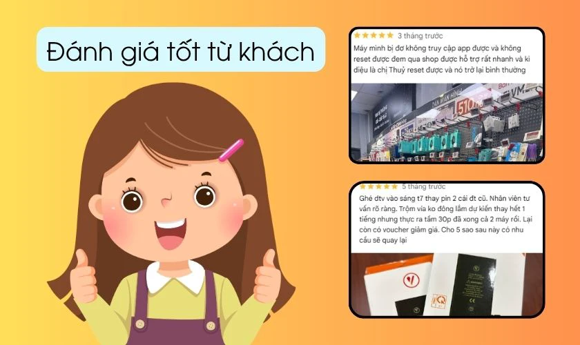 Cửa hàng uy tín sẽ nhận được đánh giá cao, phản hồi tích cực của khách hàng