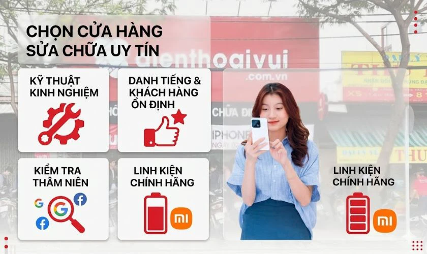 Tiêu chí lựa chọn địa chỉ thay pin Xiaomi quận 4
