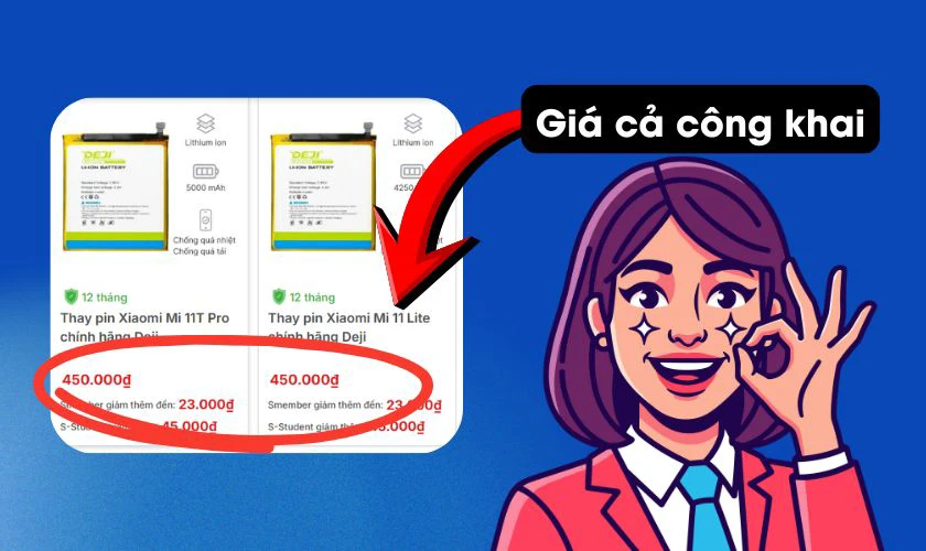 Tiêu chí lựa chọn địa chỉ thay pin Xiaomi quận Hai Bà Trưng - Giá minh bạch