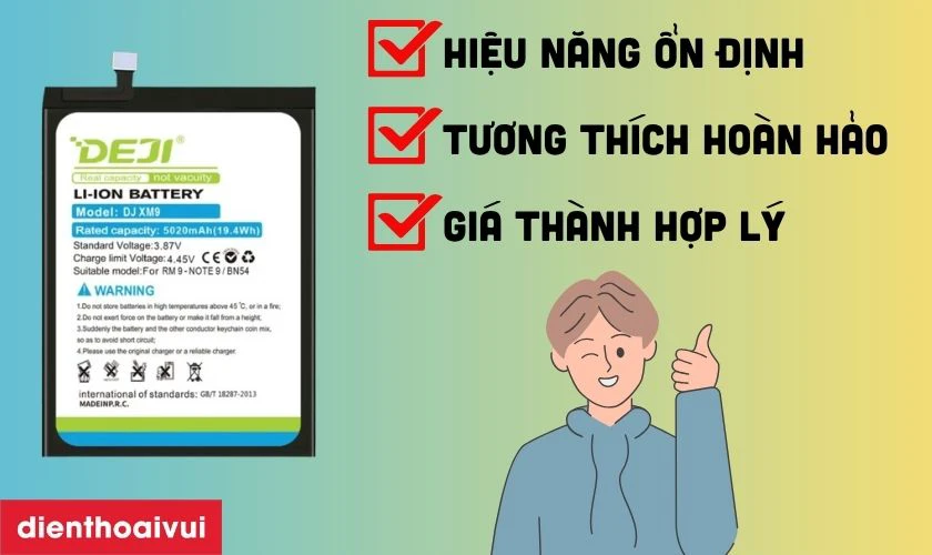 C&oacute; n&ecirc;n thay pin Xiaomi Redmi 9 ch&iacute;nh h&atilde;ng Deji kh&ocirc;ng?