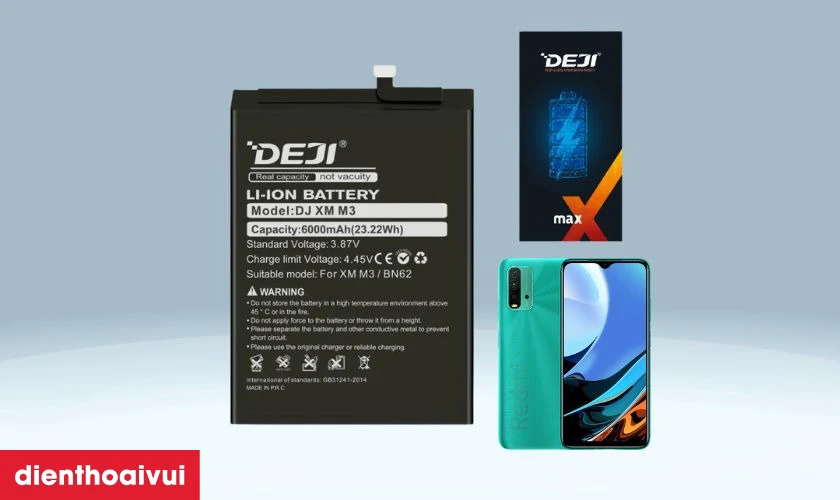 Pin Deji hiệu suất cao được nhiều người lựa chọn thay thế cho Xiaomi Redmi 9T
