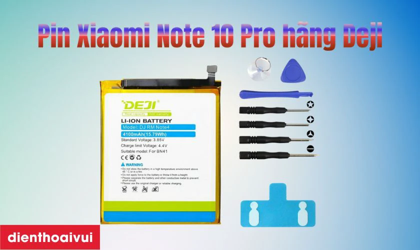 Pin chính hãng Deji thay cho Xiaomi Redmi Note 10 Pro là gì?