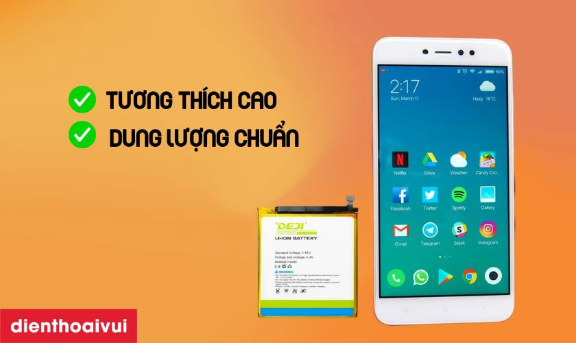 Pin Deji thay cho Xiaomi Redmi Note 4 có tốt không?