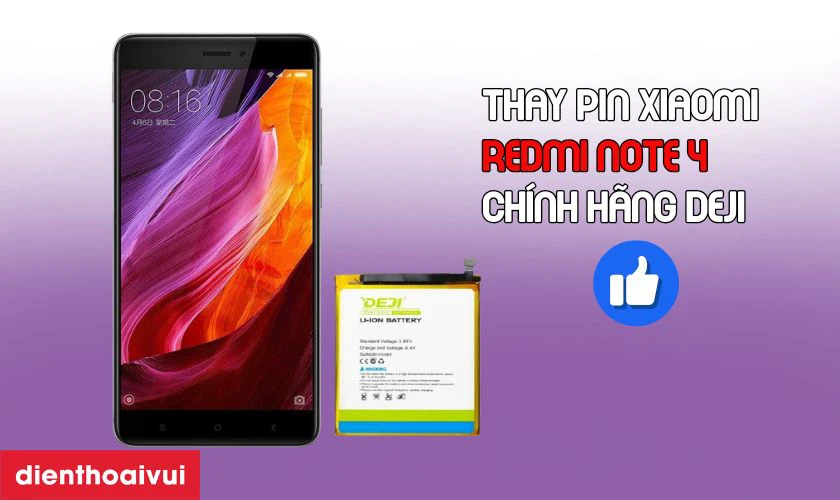 Có nên thay pin Xiaomi Redmi Note 4 chính hãng Deji không?