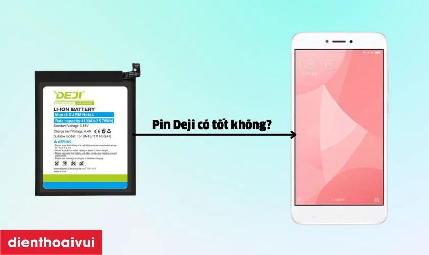 Pin chính hãng Deji thay cho Xiaomi Redmi Note 4X có tốt không?