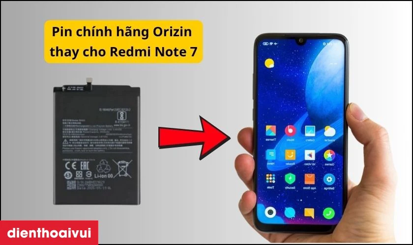 Pin chính hãng Orizin thay cho Redmi Note 7 có tốt không