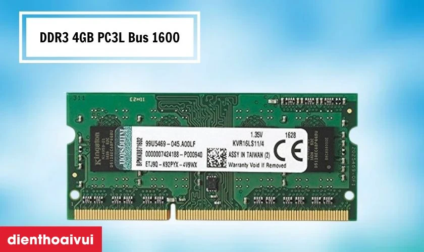 Thay RAM laptop Kingston DDR3 4GB PC3L Bus 1600