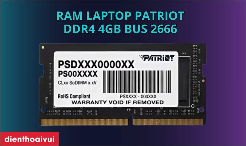 RAM laptop Patriot DDR4 4GB BUS 2666