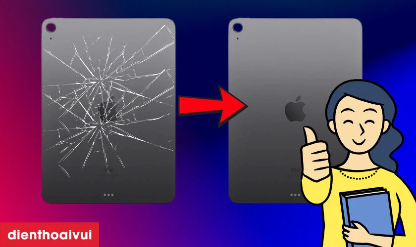 Nên thay mới nếu bỏ iPad có dấu hiệu nứt, móp,...