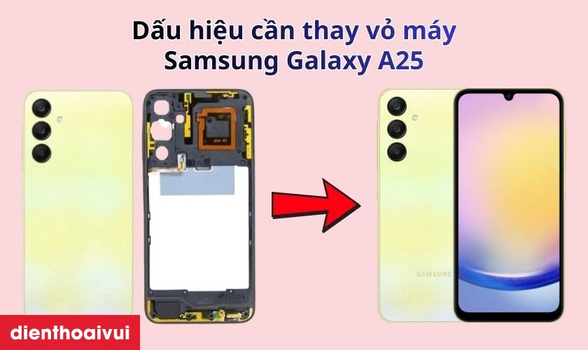 Thay vỏ máy Samsung Galaxy A25