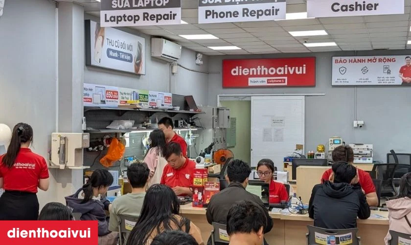 Quy trình thay vỏ máy Samsung Galaxy A25 lấy liền tại Điện Thoại Vui