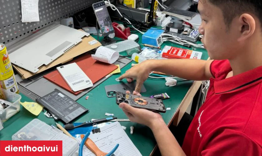 Quy trình thay vỏ Oppo A3X lấy liền tại Điện Thoại Vui