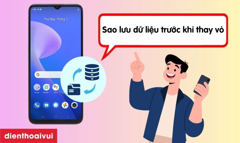 Sao lưu dữ liệu trước khi thay vỏ m&aacute;y mới