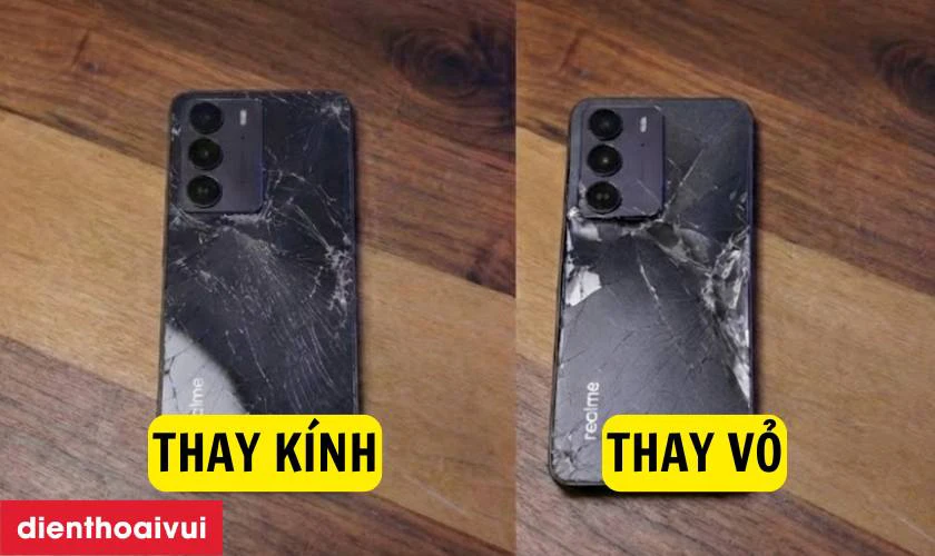 Ph&acirc;n biệt thay k&iacute;nh lưng v&agrave; thay vỏ full Realme C75