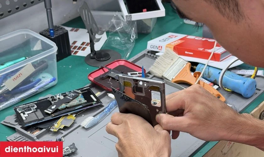 Quy tr&igrave;nh thay vỏ Vivo V40 nhanh ch&oacute;ng tại Điện Thoại Vui