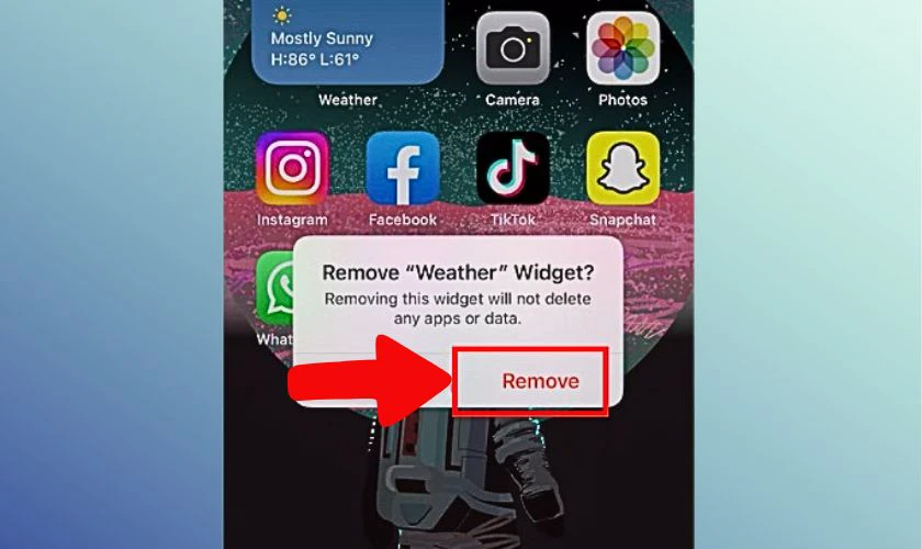 Cách xóa Widget cho iPhone iOS 18.7