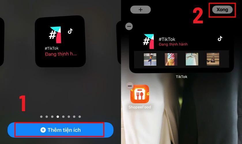 Nhấn vào nút Thêm tiện ích để hoàn tất