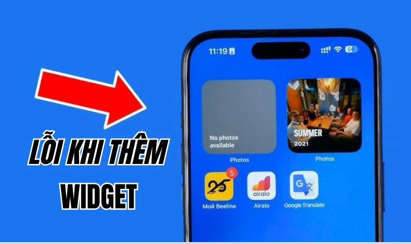 Tại sao không thể thêm Widget cho iPhone iOS 26?
