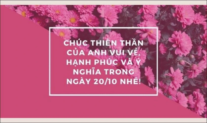 Mẫu thiệp 20/10 tặng người yêu màu hồng