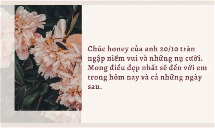 Mẫu thiệp 20/10 tặng người yêu chân thành