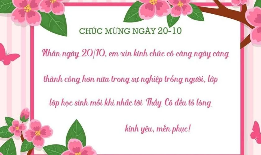 Mẫu tặng giáo viên