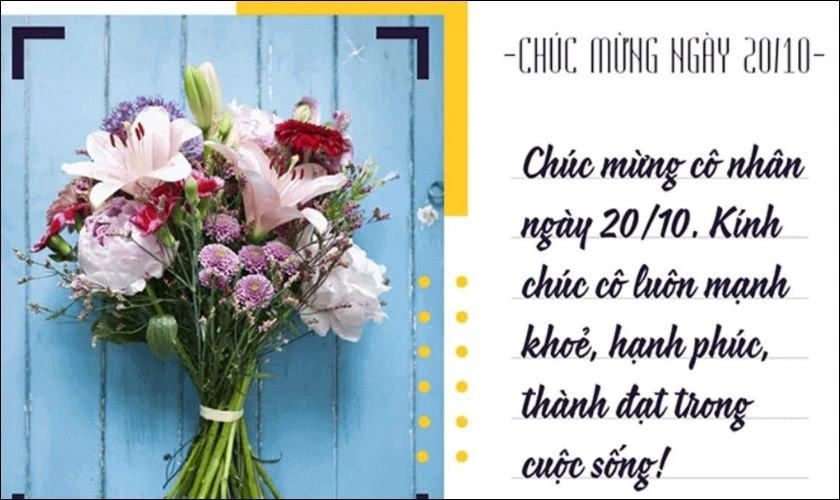 Học sinh chúc cô giáo