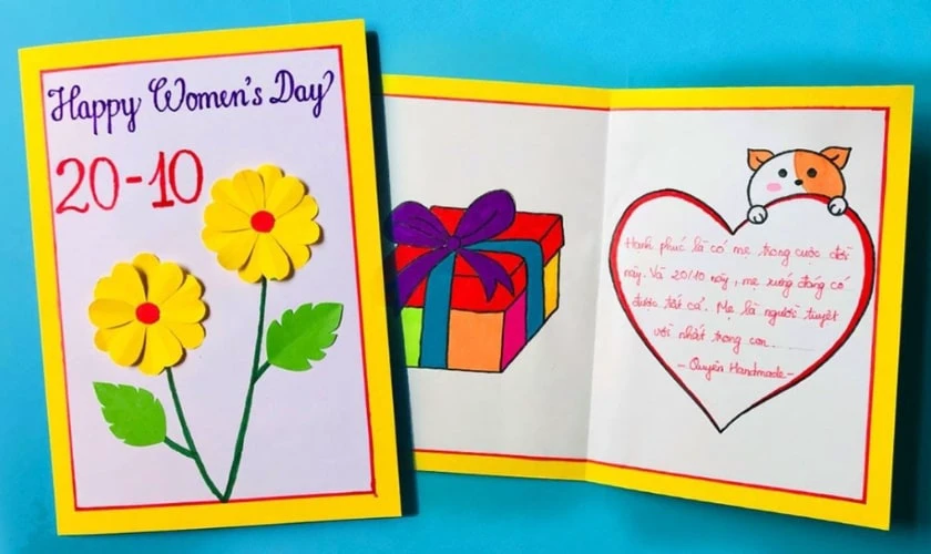 Mẫu vẽ thiệp 20/11 ngày Nhà giáo Việt Nam đẹp