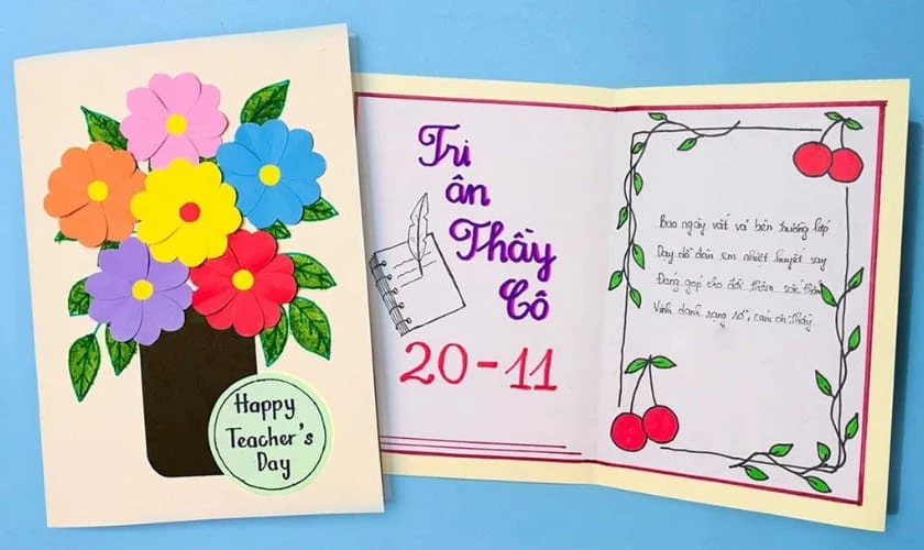 Mẫu thiệp tự làm bằng tay đẹp