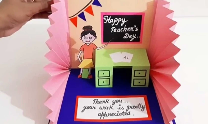 Mẫu làm thiệp 20/11 đẹp cho học sinh cấp 1