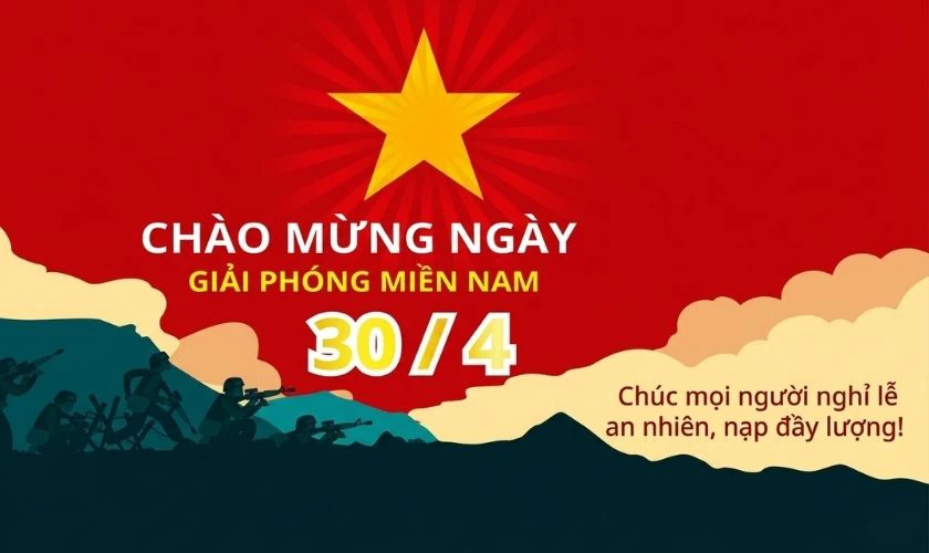 Thiệp mừng 30/4 1/5 cho gia đình