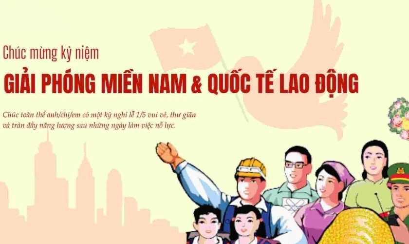 Thiệp 30/4 1/5 cho bạn bè