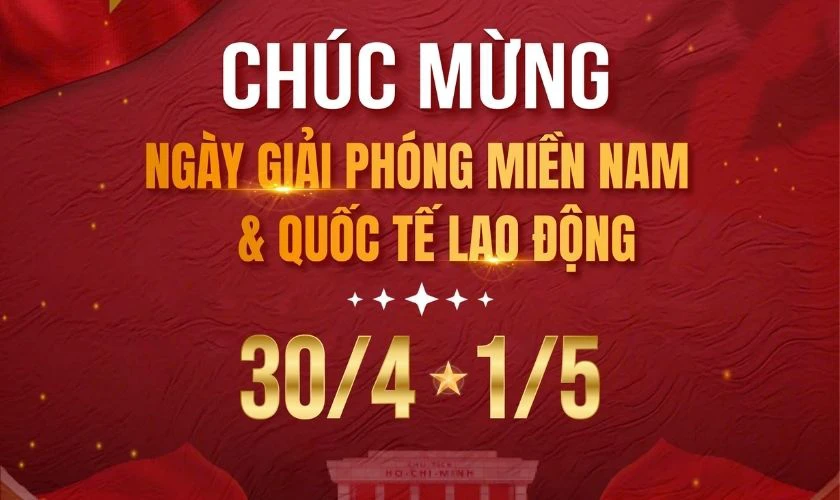 Mẫu thiệp 30/4 1/5 cho bạn bè ấn tượng